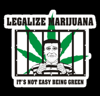 Not easy being green sticker