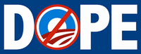OBAMA DOPE anti obama sticker