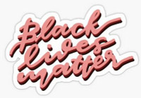 BLACK LIVES MATTER SCRIPT BUMPER STICKER
