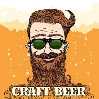 craft beer logo STICKER