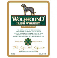 Wolfhound Irish Whiskey Lable Sticker