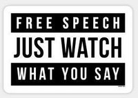 FREE SPEACH POLITICAL STICKER