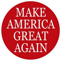 MAKE AMERICA GREAT AGAIN RACIST ROUND STICKER