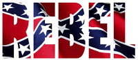 rebel flag REBEL TEXT sticker