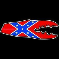 redneck confederate flag crab claw decal