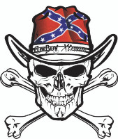 Skull WITH Confederate Flag HAT