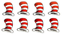 Cat in the Hat 8 Hats Sticker