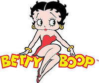 Betty Boop with text color sticker