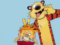 Calvin and Hobbes Rectangular Color Stickers 15