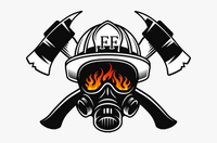 firefighters helmet firefighting FLAME MASK STICKER