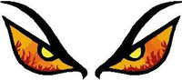 Flaming Eyes Vinyl Decal Sticker Flaming Eyes Vinyl Decal Sticker