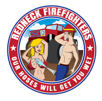 REDNECK FIREFIGHTER ROUND STICKER