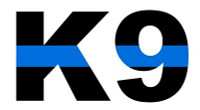 Thin Blue Line K9 Logo Decal 02