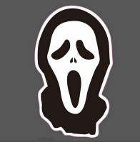 grim reaper SCREAM MASK sticker