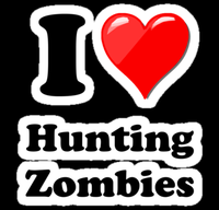 i love hunting zombies sticker