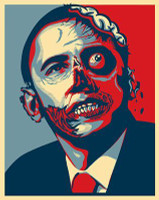 Obama Zombie Sticker Obama Zombie Sticker