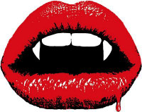 VAMPIRE Bite Color zombie Sticker 2