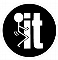 FUCK IT CIRCLE DIGITAL STICKER - BLACK FUCK IT CIRCLE DIGITAL STICKER - BLACK