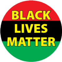BLACK LIVES MATTER on African American flag background sticker