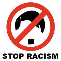 NO stop racism hitler sticker