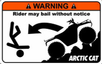 Artic Cat Funny Warning Stickers Set 2