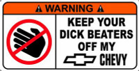 Chevy Funny Warning Sticker Set 1