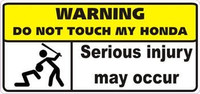 Do Not Touch My Truck sticker set