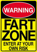 Fart Zone Funny Warning Sticker Set