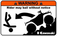 Kawasaki Funny Warning Sticker Set 2