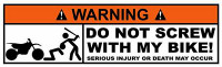 Motorcycle Funny Warning Sticker Set 1
