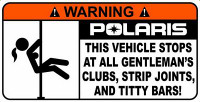 Polaris Funny Warning Sticker Set 9