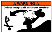 Rhino Funny Warning Sticker Set 5