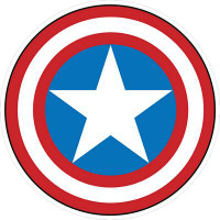 Captain America Shield Sticker