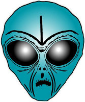 Alien Head Sticker 10 Alien Head Sticker 10