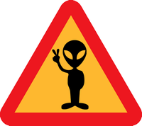 Alien Warning for Aliens Vinyl Sticker Alien Warning for Aliens Vinyl Sticker