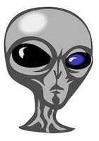 grey alien head with blue eyes sticker grey alien head with blue eyes sticker