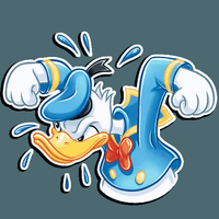 donald duck daisy duck d cartoon sticker 02