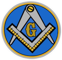 Masonic Blue Round Logo Sticker