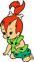 Pebbles Flintstone 6 Color Decal Sticker Pebbles Flintstone 6 Color Decal Sticker