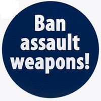 Ban Assault Weapons ROUND STICKER Ban Assault Weapons ROUND STICKER