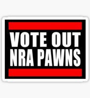 VOTE OUT NRA PAWNS GUN CONTROL STICKER VOTE OUT NRA PAWNS GUN CONTROL STICKER