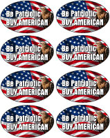BE PATRIOTIC BUY AMERICAN OVAL with eagle eight pack