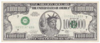 ONE MILLION DOLLAR BILL LIBERTY STICKER