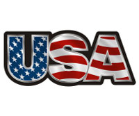 USA FLAG LETTERS STICKER USA FLAG LETTERS STICKER