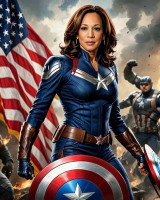 HARRIS 2024 POLITICAL STICKER CAPTIAN HARRIS 2024 POLITICAL STICKER CAPTIAN