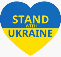 stand with Ukraine heart sticker