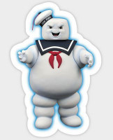 Ghostbusters Slay Puft Marshmellow Man Color Funny Cartoon Sticker