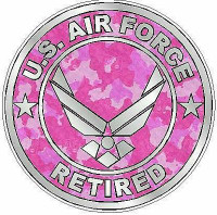 AIR FORCE RETIRED camo pink