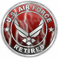 AIR FORCE RETIRED lightning red