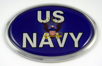 US Navy Blue 3D Chrome Emblem